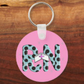 Geregistreerde zuster Gifts "RN" sleutelketen Sleutelhanger (Voorkant)