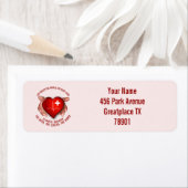 Geregistreerde zuster met rood hart in handen etiket (Insitu)