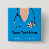 Geregistreerde zuster Naam Badge Button Bl;ue (Voorkant)