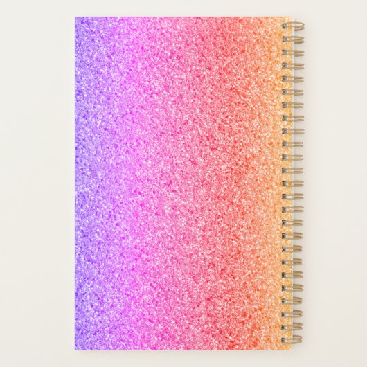 Geregistreerde zuster Rainbow Glitter Stethoscoop Planner (Achterkant)