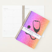 Geregistreerde zuster Rainbow Glitter Stethoscoop Planner (Display)