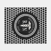 Geregistreerde zuster RN Caduceus Black White Aang Fleece Deken (Voorkant (Horizontaal))