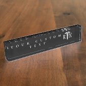 Geregistreerde zuster RN Caduceus Medical Black Mo Naambordje (Zijkant)