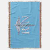 Geregistreerde zuster RN Caduceus op babyblauw dec Deken (Voorkant Verticaal)