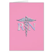 Geregistreerde zuster RN Caduceus op lichtroze (Voorkant)