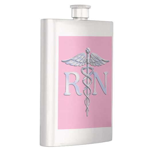 Geregistreerde zuster RN Caduceus op lichtroze dec Flacon (Rechts)