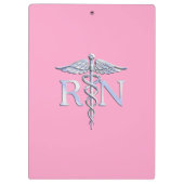 Geregistreerde zuster RN Caduceus op lichtroze dec Klembord (Achterkant)
