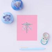 Geregistreerde zuster RN Caduceus op lichtroze Flyer (Enkel)