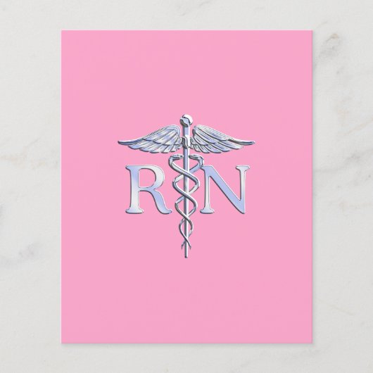 Geregistreerde zuster RN Caduceus op lichtroze Flyer (Voorkant)