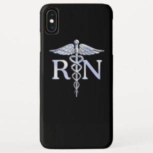 Geregistreerde zuster RN Caduceus-slangen op zwart Case-Mate iPhone Case