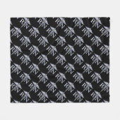 Geregistreerde zuster RN Caduceus-slangen op zwart Fleece Deken (Voorkant (Horizontaal))