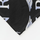 Geregistreerde zuster RN Caduceus-slangen op zwart Fleece Deken (Hoek)