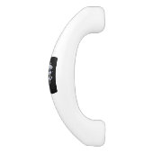 Geregistreerde zuster RN Caduceus-slangen op zwart Keramische Kastgreep (Zijkant)