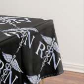 Geregistreerde zuster RN Caduceus-slangen op zwart Tafelkleed (Voorbeeld)