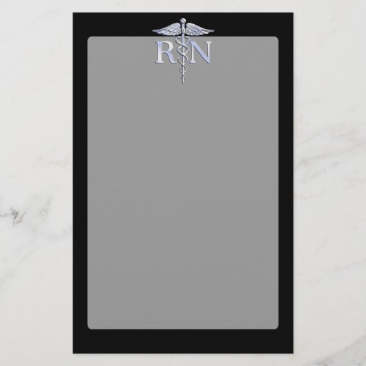 Geregistreerde zuster RN Caduceus Snakes Style op  Briefpapier (Voorkant)