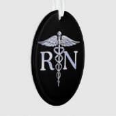 Geregistreerde zuster RN Caduceus Snakes Style op  Ornament (voorkant)