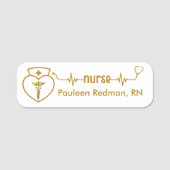 Geregistreerde zuster RN naam Badge Classy Elegant (Voorkant)