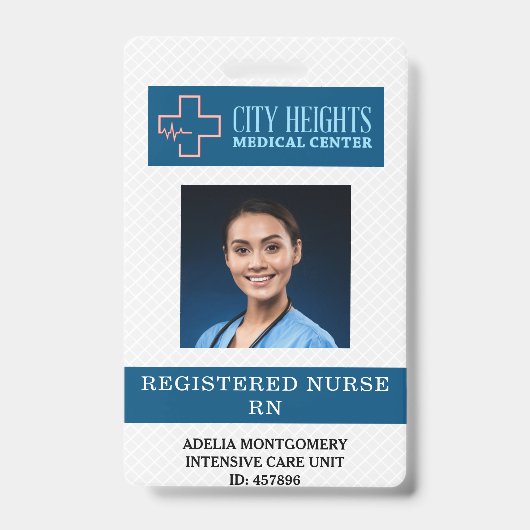 Geregistreerde zuster RN naam Foto ID Ziekenhuis L Badge (Front)