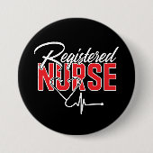 Geregistreerde zuster RN Ronde Button 7,6 Cm (Voorkant)