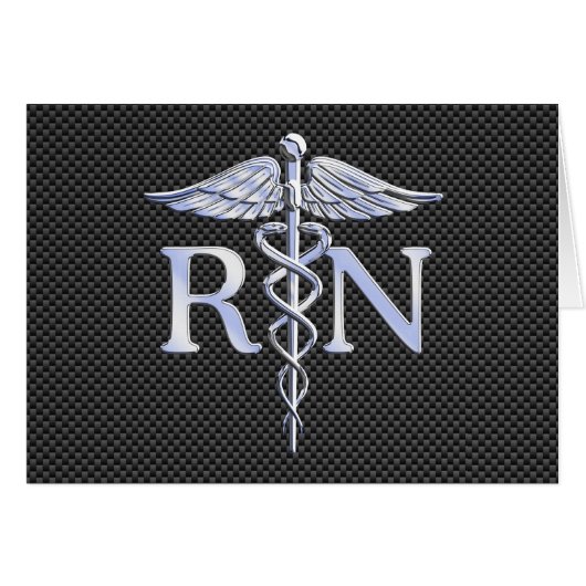 Geregistreerde zuster RN Silver Caduceus Snakes (Voorkant Horizontaal)