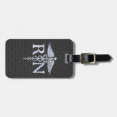 Geregistreerde zuster RN Silver Caduceus Snakes Bagagelabel (Voorkant horizontaal)