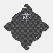 Geregistreerde zuster RN Silver Caduceus Snakes Bedankdoosjes (Uitgevouwen)