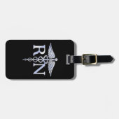 Geregistreerde zuster RN Silver Caduceus Snakes Bl Bagagelabel (Voorkant horizontaal)