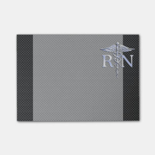 Geregistreerde zuster RN Silver Caduceus Snakes Post-it® Notes