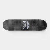 Geregistreerde zuster RN Silver Caduceus Snakes Skateboard (Horizontaal)