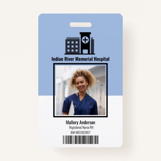 Geregistreerde zuster RN ziekenhuis-ID Fotobadge Badge (Voorkant)