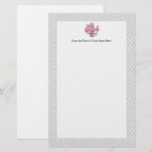 Geregistreerde zuster, roze kruisriemen briefpapier (Voorkant / Achterkant)