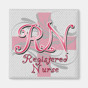 Geregistreerde zuster, roze kruisriemen magneet