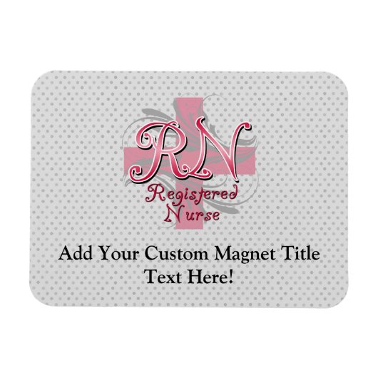 Geregistreerde zuster, roze kruisriemen magneet (Horizontaal)