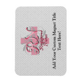 Geregistreerde zuster, roze kruisriemen magneet (Verticaal)