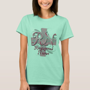 Geregistreerde zuster, roze kruisriemen t-shirt