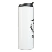 Geregistreerde zuster Simple Black en White Caduce Thermosbeker (Gedraaid links)