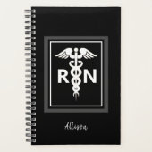 Geregistreerde zwarte zuster Witte kaduceus, geper Planner (Voorkant)