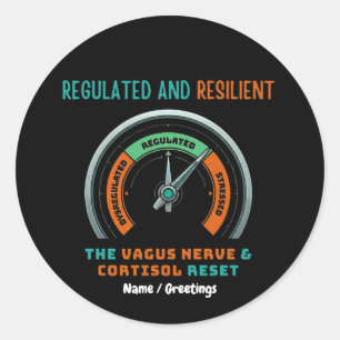 Gereguleerde en veerkrachtige Vagus Zenuw Cortisol Ronde Sticker
