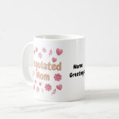 Gereguleerde Moeder 3D Roze Bloemhart Esthetisch Koffiemok (Voorkant links)