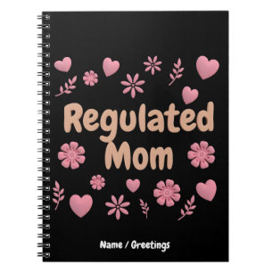 Gereguleerde Moeder 3D Roze Bloemhart Esthetisch Notitieboek