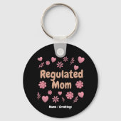 Gereguleerde Moeder 3D Roze Bloemhart Esthetisch Sleutelhanger (Voorkant)