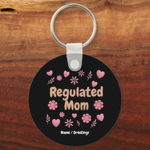 Gereguleerde Moeder 3D Roze Bloemhart Esthetisch Sleutelhanger