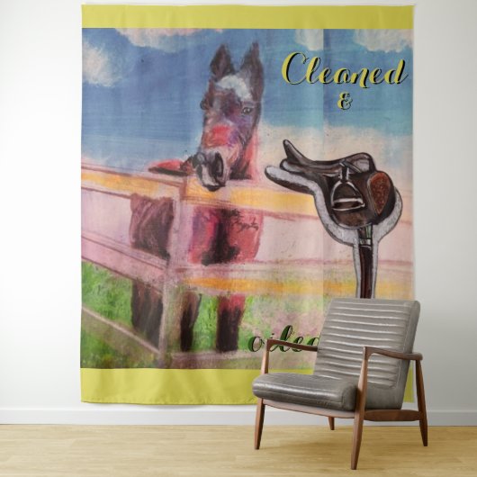 gereinigd & geoliede tack wandkleed (In situ)