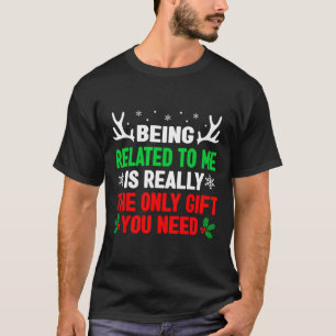 Gerelateerd aan mij Fun Christmas Women Mannen Fam T-shirt