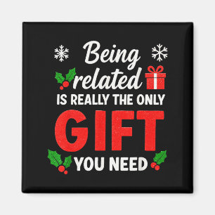 Gerelateerd Aan Mij Grappig Kerstmis Familie Kerst Magneet