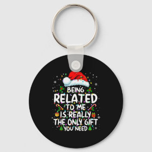 Gerelateerd aan mij Grappig Kerstmis Familie Kerst Sleutelhanger