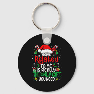 Gerelateerd aan mij Grappig Kerstmis Familie Kerst Sleutelhanger