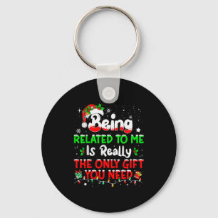 Gerelateerd Aan Mij Grappig Kerstmis Familie Xmas  Sleutelhanger