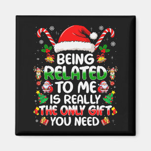 Gerelateerd aan mij, grappige kerst familie Xmas p Magneet