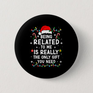 Gerelateerd aan mij Grappige Kerstmis Familie Xmas Ronde Button 5,7 Cm